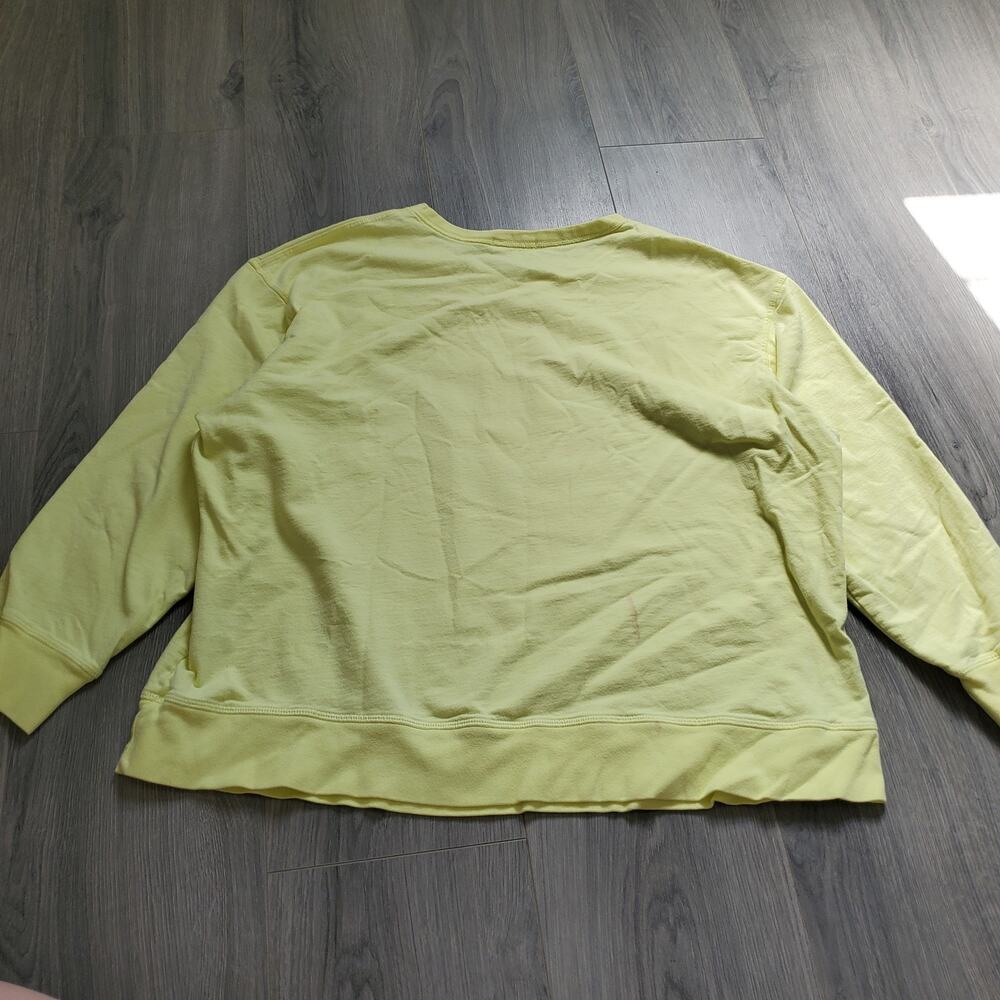 Fresh Produce Sweatshirt Womens XL Yellow Flip Flop Graphic Pullover Made USA - Picture 3 of 9